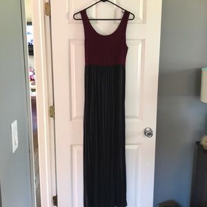 Color Me Red Long Maxi Dress with Bow Detail